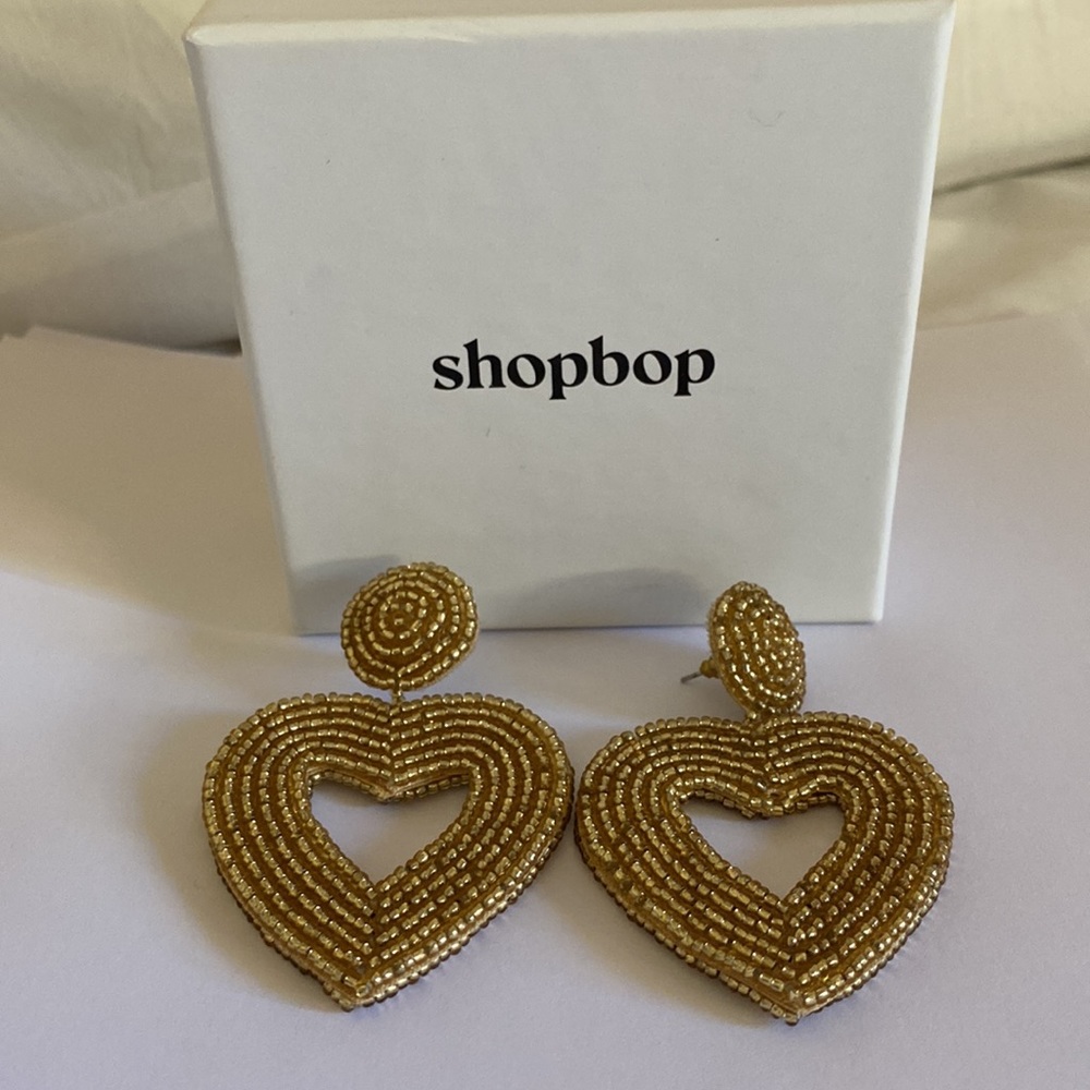 Gold Heart Earrings